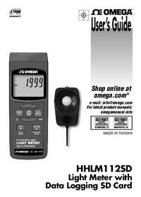 Thumbnail of document Manual - HHLM112SD 99.9k LUX Handheld Light Meter w/Thermocouple & SD card